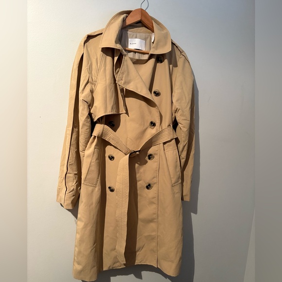 bldwn Jackets & Blazers - Baldwin Double-Breasted Tan Trench Coat